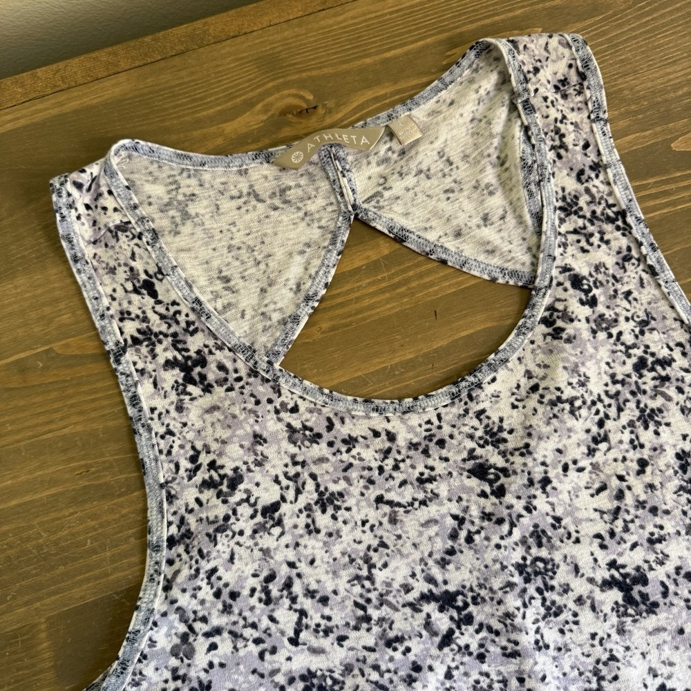 Athleta Womens Large Breezy Cut Out Tank‎ Top Athletic Work Out Athleisure Gym